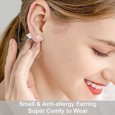 500Pcs Eco-Friendly Plastic Stud Earring Findings KY-SP0001-01A-1