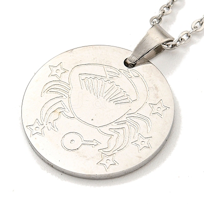 Non-Tarnish Constellation Pendant Necklaces NJEW-S422-04P-04-1
