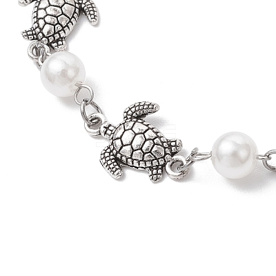Ocean Series Alloy Tortoise Link Bracelets BJEW-JB11840-02-1