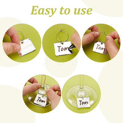 Acrylic Wine Glass Charms AJEW-GA00008-1