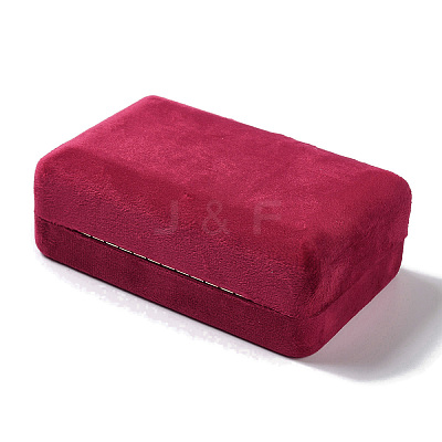 Rectangle Iron Covered with Velvet Jewelry Set Storage Boxes CON-K002-07A-1