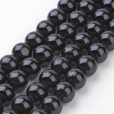 Natural Mashan Jade Round Beads Strands G-D263-10mm-XS32-1