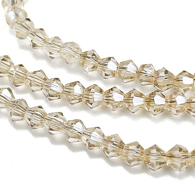Transparent Electroplate Glass Beads Strands EGLA-A039-T3mm-UA08-1