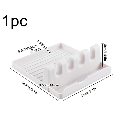 Plastic Utensil Rest with Drip Pad for Multiple Utensils DJEW-GF0001-14A-1