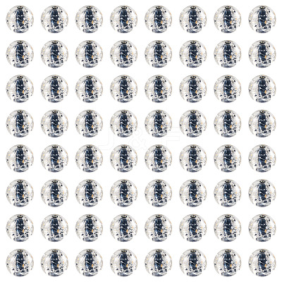 100Pcs Crackle Transparent Glass Beads GLAA-TADJ0001-12A-1