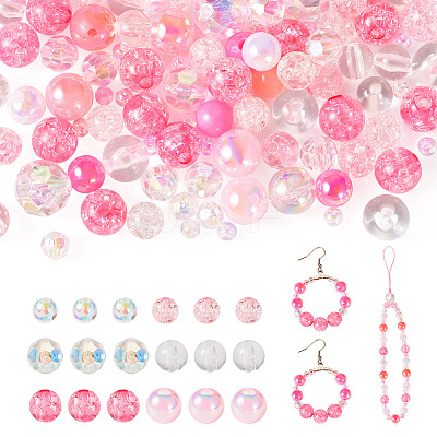 Transparent & Opaque Acrylic Bead OACR-TAC0002-08B-1