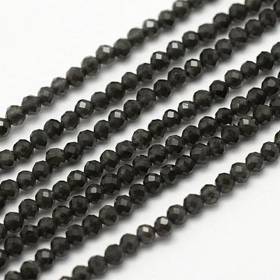 Natural Obsidian Beads Strands G-F507-02-1