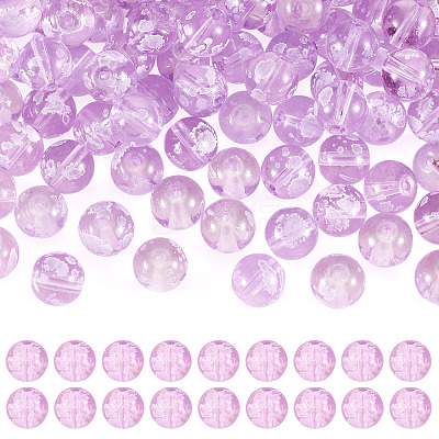 80Pcs Handmade Transparent Lampwork Beads FIND-TAD0001-04C-1