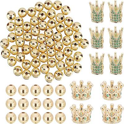 60Pcs Brass Beads KK-NB0001-51G-1