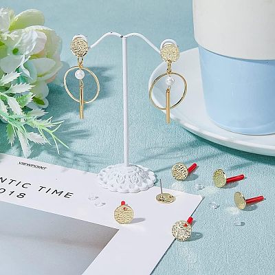 60Pcs Alloy Stud Earring Findings FIND-FH0005-71-1