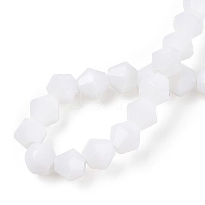 Opaque Solid Color Imitation Jade Glass Beads Strands EGLA-A039-P6mm-D15-1