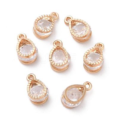 Teardrop Alloy Charms ZIRC-R007-038A-03-1