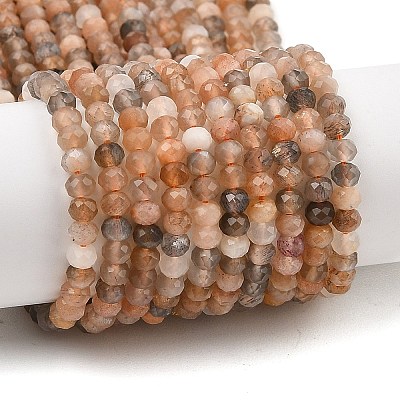 Natural Multi-Moonstone Beads Strands G-K376-B10-02-1