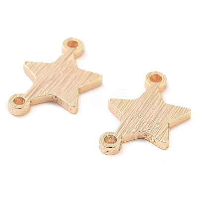 Brass Star Connector Charms KK-U028-09G-1
