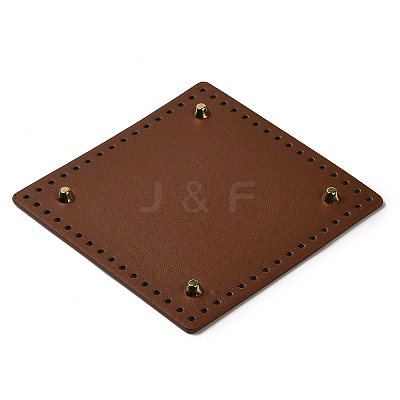 PU Leather Sqaque Long Bottom for Knitting Bag DIY-K079-02A-1