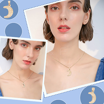 10Pcs 304 Stainless Steel Pendants STAS-UN0028-72-1