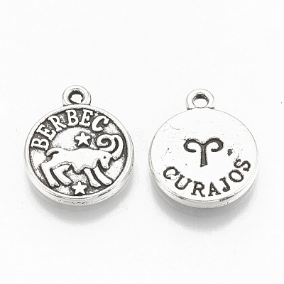 Tibetan Style Alloy Charms TIBE-Q084-03AS-LF-1