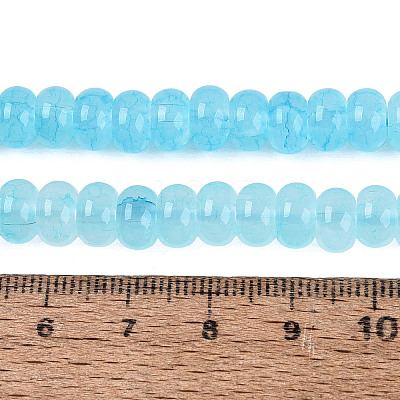 Imitation Jade Crackle Glass Beads Strands GLAA-Q108-05A-A03-1