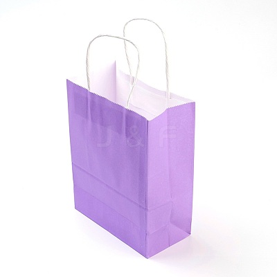 Pure Color Kraft Paper Bags AJEW-G020-C-09-1