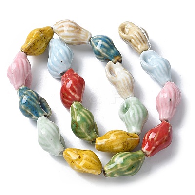 Ocean Series Handmade Porcelain Beads PORC-R002-04G-1