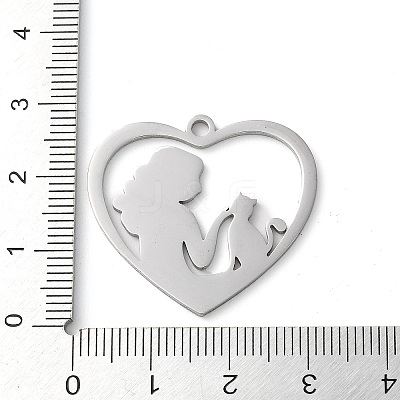 Non-Tarnish 304 Stainless Steel Pendants STAS-R116-06P-1