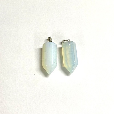 Brass Opalite Pendants G-O160-03L-1