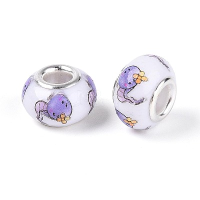 Opaque Resin European Beads RPDL-T004-01I-1