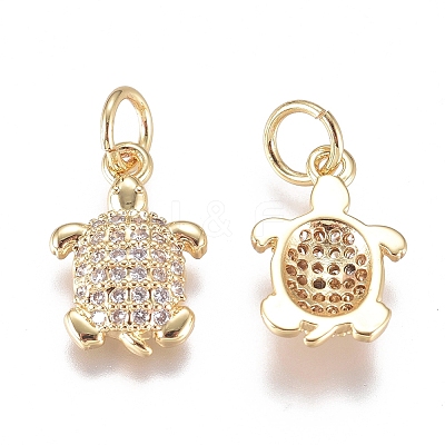 Brass Micro Pave Cubic Zirconia Pendants LS-ZIRC-G168-47G-1