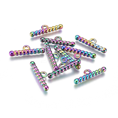 Ion Plating(IP) 304 Stainless Steel Toggle Clasps Parts STAS-F241-07-M-1