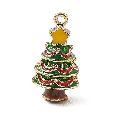 Christmas Alloy Enamel Pendants ENAM-F156-01G-04-1