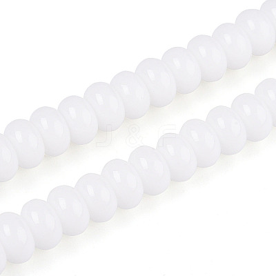Opaque Spray Painted Glass Beads GLAA-ZX008-8mm-18G-1