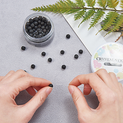 DIY Natural Lava Rock Bead Stretch Bracelet Making Kits DIY-CJ0001-21D-1