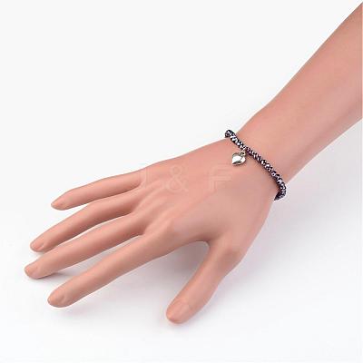 Glass Beads Stretch Bracelets BJEW-JB02450-1