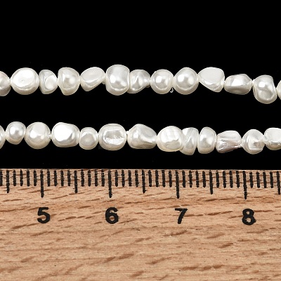 Electroplated Shell Pearl Beads Strands BSHE-B008-06A-1