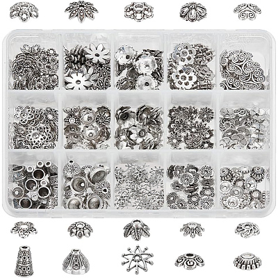 Tibetan Style Zinc Alloy Bead Cones TIBE-PH0004-19AS-1