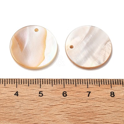 Natural White Shell Mother of Pearl Shell Pendants X-SSHEL-D080-1