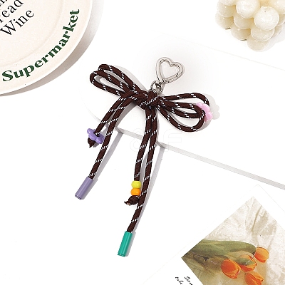 Polyester Braided Rope Bowknot Hanging Ornaments PW-WG70E10-05-1