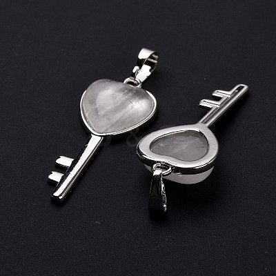 Natural Quartz Crystal Pendants G-I321-06P-18-1