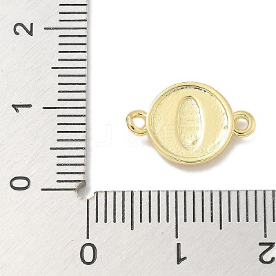 Rack Plating Brass Flat Round Connector Charms KK-L224-095G-03-1