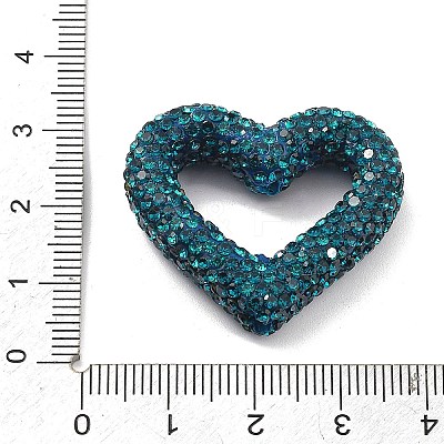 Heart Shape Polymer Clay Rhinestone Beads CLAY-NH0001-09A-09-1
