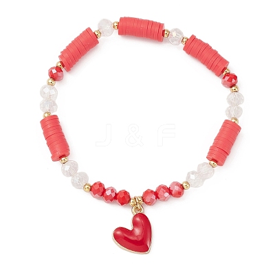 3Pcs 3 Style Polymer Clay Heishi Surfer Stretch Bracelets Set BJEW-TA00317-1
