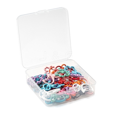 40Pcs 4 Style Spray Painted Alloy Swivel Snap Hooks Clasps FIND-LS0001-52-1