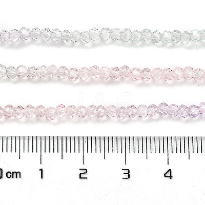 Transparent Painted Glass Beads Strands LS-DGLA-A034-T1mm-A23-1