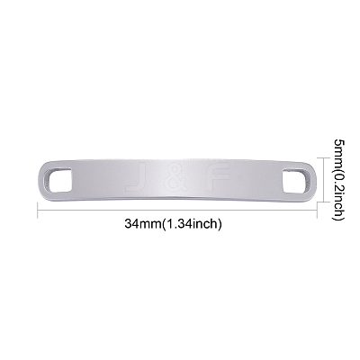 Tarnish Resistant 304 Stainless Steel Curve Bar Links Connectors STAS-I140-35S-1