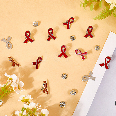 25Pcs Alloy Enamel Brooches JEWB-CP0001-36A-1