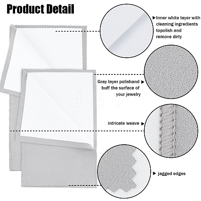 2Pcs 2 Style 4 Layers Silver Polishing Cloth TOOL-BBC0001-04A-1