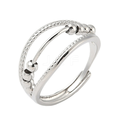 Brass Rotating Finger Rings for Women RJEW-C132-01C-P-1