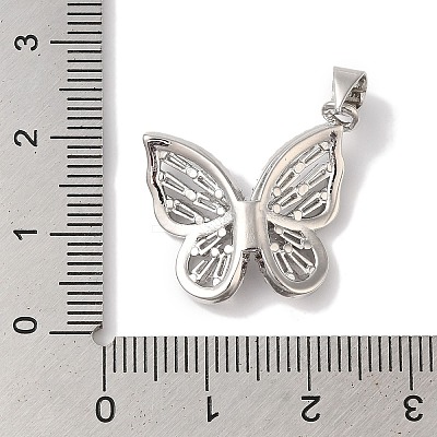 Rack Plating Brass & Cubic Zirconia Pendants KK-L216-014P-01-1