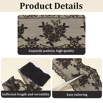 5Yards Polyester Fringe Lace Trim OCOR-CY0003-95A-1