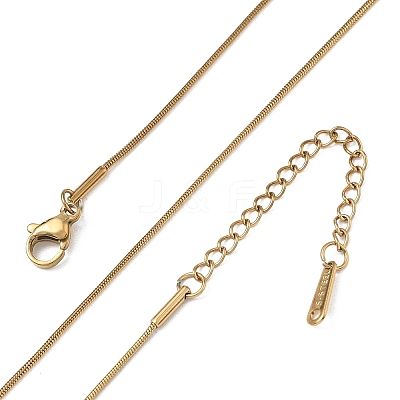10Pcs 0.9MM 304 Stainless Steel Round Snake Chain Necklaces NJEW-G203-03G-1